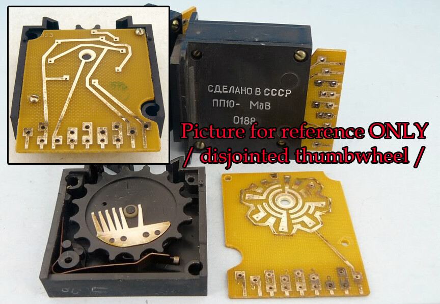 1 x BCD Thumbwheel Rotary Binary Switch 10 digits 6 letter hex decimal counter