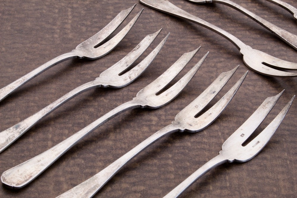 Christofle Silverplate Two Prong Forks 10 Pcs