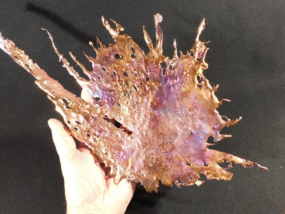 BIG! Bright Solid Solid COPPER Splash ART Sculpture Arizona 335gr