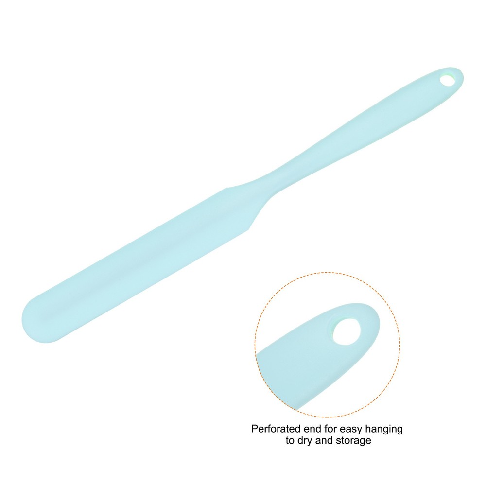 1Pcs Silicone Spatula Scraper 9.45" Reusable Non-Stick Spatulas Light Blue