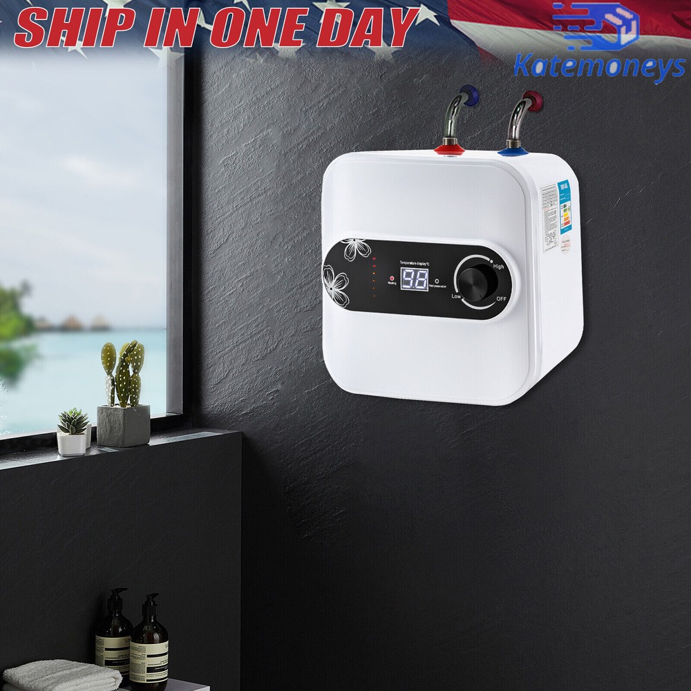 1.5KW Electric Mini-Tank Water Heater for RV Trailer Kitchen Under Sink Counter