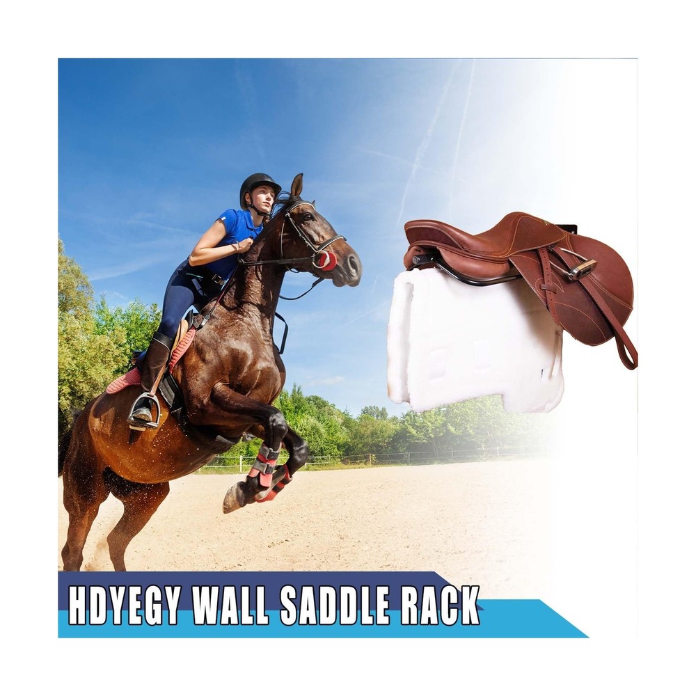 4 Pack Saddle Rack with Pad Bar,Heavy Duty Wall Mounted Saddle Stand Saddle P...