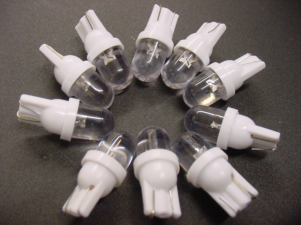 10x GM Super White 194 Wedge Dome LED Dashboard Instrument Panel Indicator Light