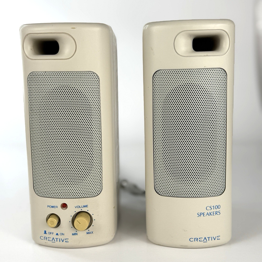 Creative CS100 Computer Speakers - No Power Adapter - Tested
