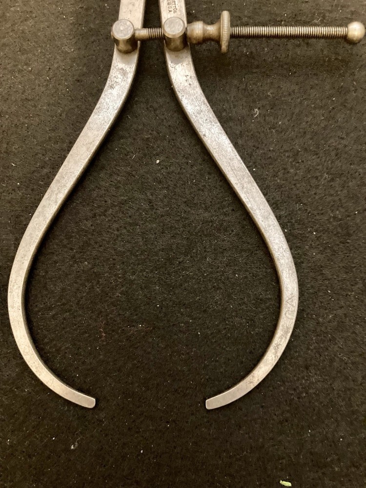 STARRETT 6" OUTSIDE CALIPER SPRING JOINT FLAT LEG MADE IN U.S.A.