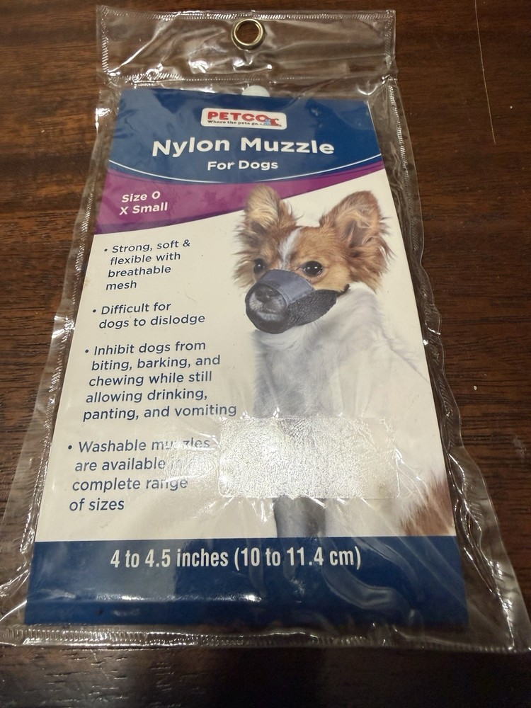 Petco Nylon Muzzle For Dogs Size 0  XS