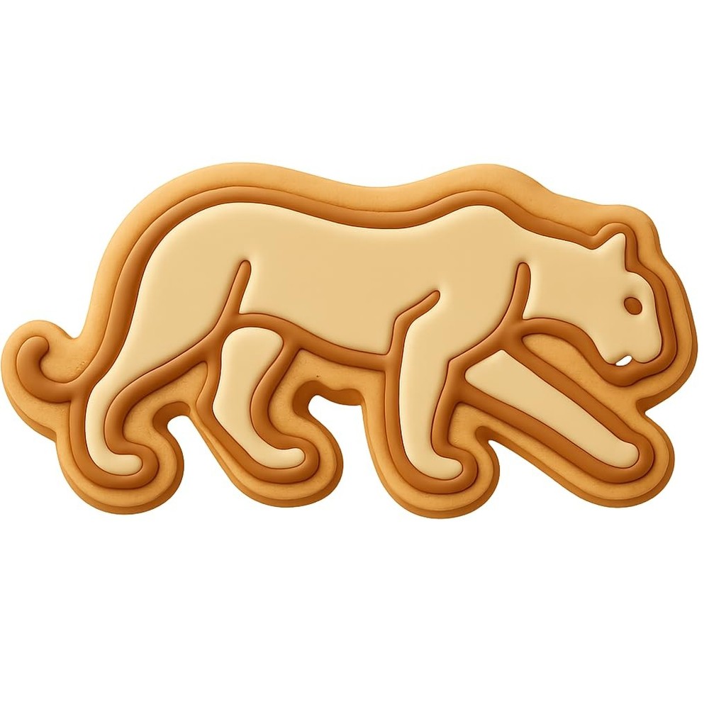 Lioness Stalking Cookie Cutter & Stamp - 4x2 Fun Kitchen Baking