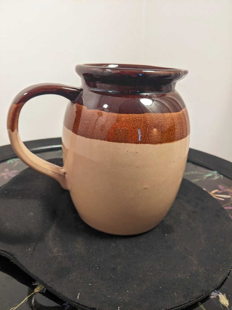 Redware Tri tone Glazed Pitcher 5 1/2 in