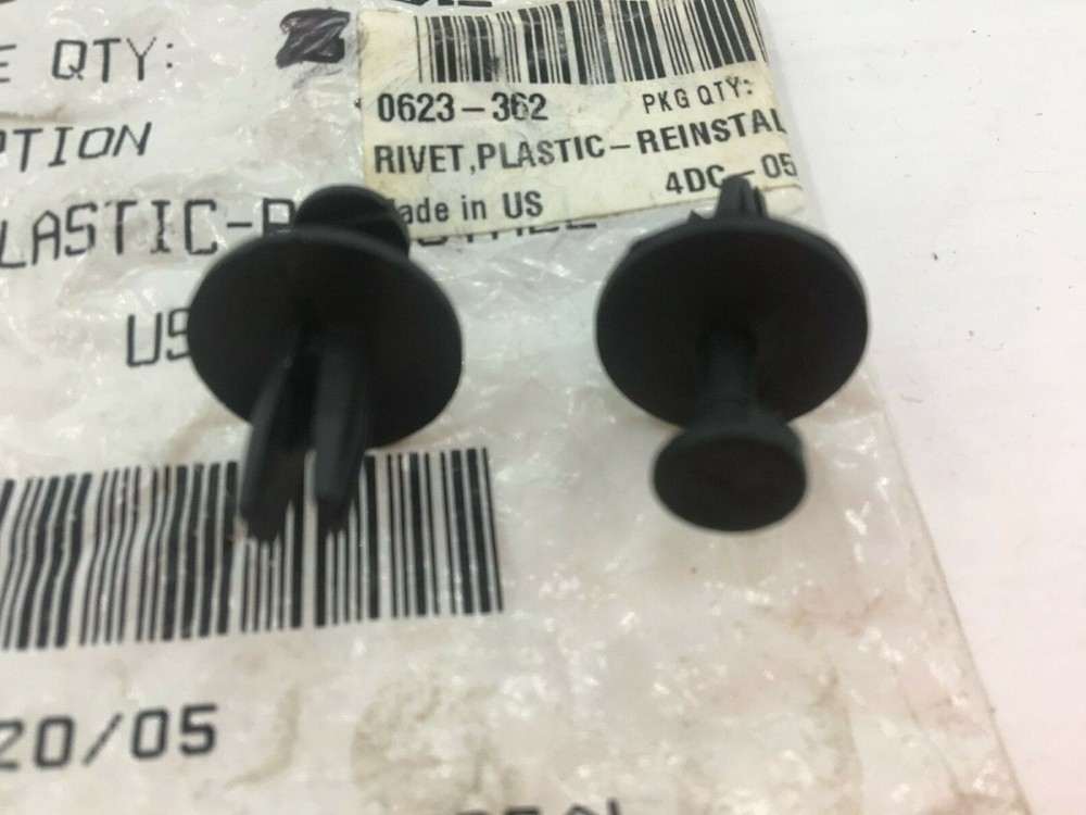 2 - OEM Arctic Cat 0623-362 ATV Plastic Reinstallable Rivets Fits 92-18 Models