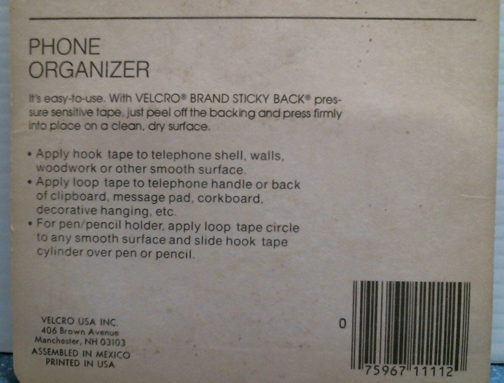 Velcro Phone Organizer Kit (H-112) FS