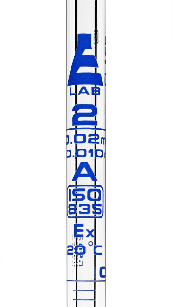 Eisco Labs 2ml Serological Pipette, Class A, Tolerance ?0.010ml
