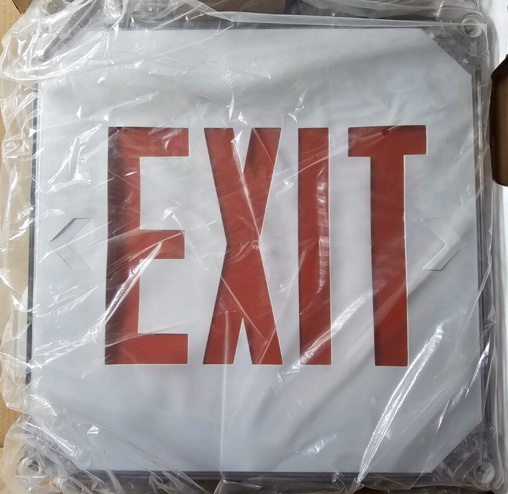 Exit/Emergency Light Wet Location Combo CWLXTEREM-HTR LED Red Letters