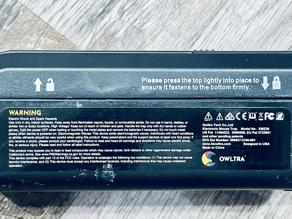 OWLTRA Electronic Mouse Trap Quick & Humane 4AA Batteries (not included) 🆓 SHIP