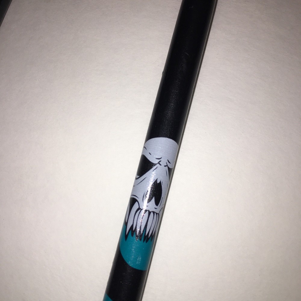 Rock Band Drum Sticks Blue Black Skull