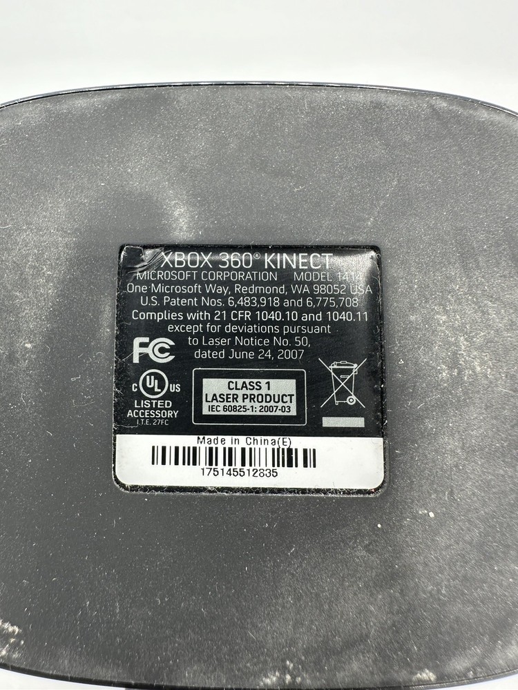 Xbox 360 Kinect Sensor Black Model 1414 Microsoft works