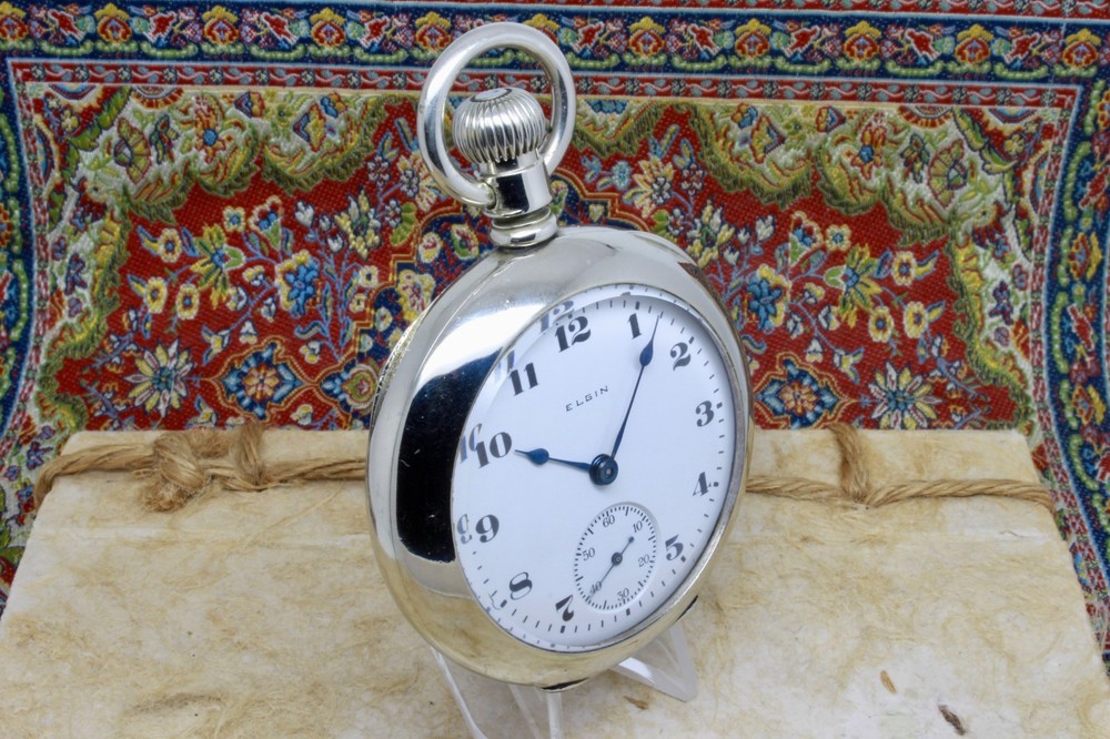 Serviced 1908 Elgin 18 Size Pocket Watch