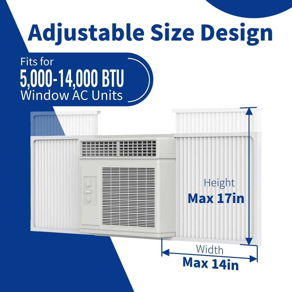Window Air Conditioner Side Panel with Adjustable Frame, Universal Window AC ...