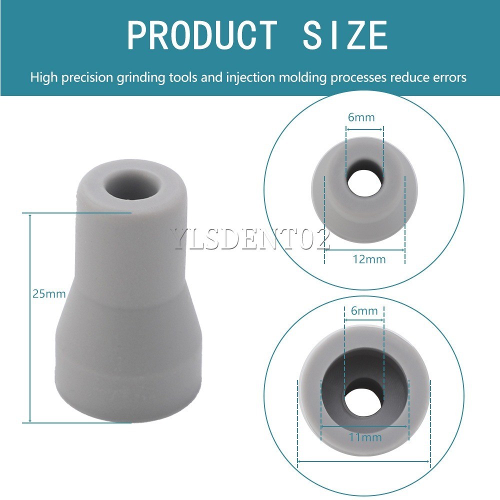 10X Dental Saliva Ejector Tip Snap Adapter Rubber Weak Suction Replacement