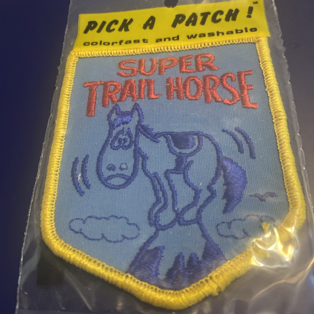VTG SUPER TRAIL HORSE Sew On Patch