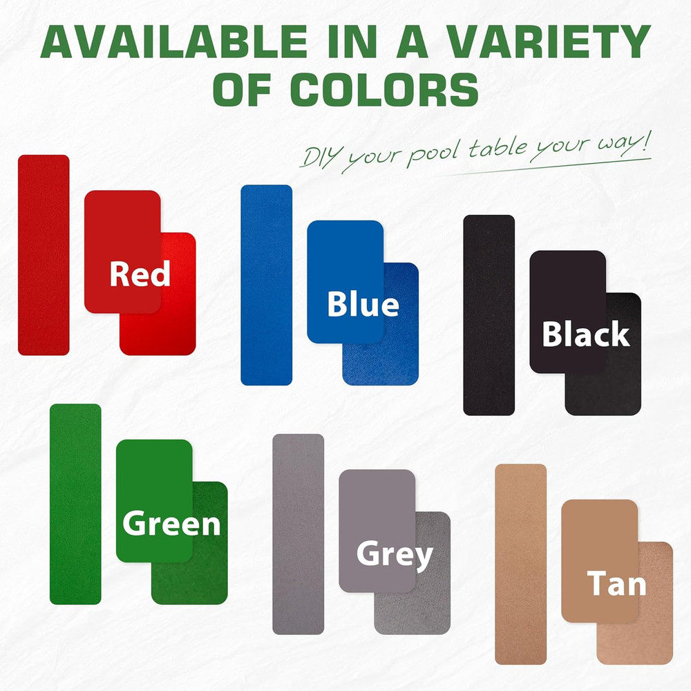 Pool Table Felt and Bumper Kit Felt for Billiard Cloth with Pool Table Bumpers a