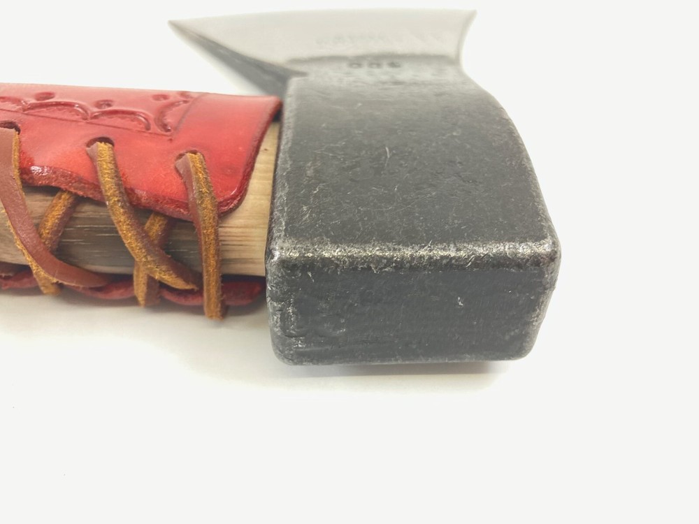 Prandi Hatchet With Red Leather Sheath And Overstrike Guard