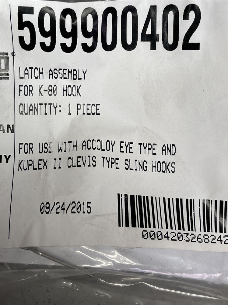 Latch Asembly For K-80 Hook Hoist Chain Fall (x62