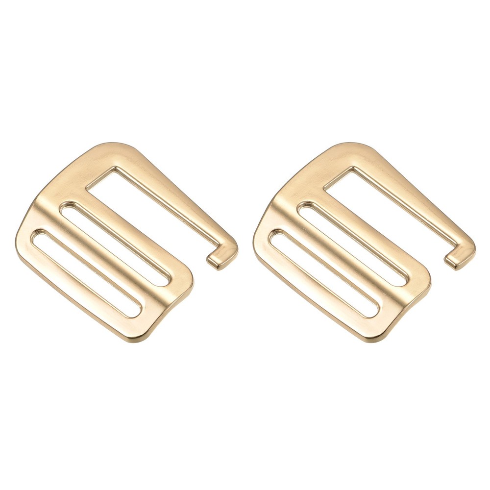 1.26" Webbing Release G Hook Buckle Adjuster for Backpack Strap, 2Pcs Gold