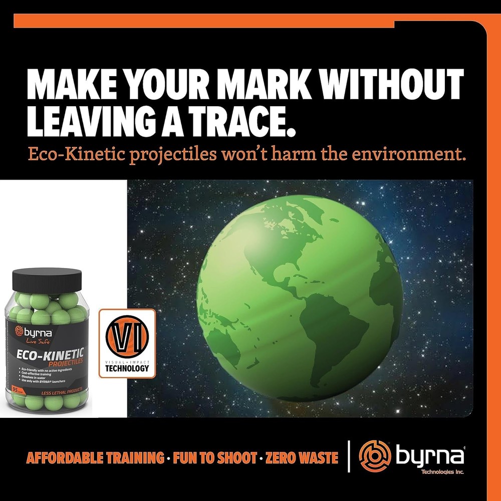 0.68 Caliber Eco-Friendly Projectile Rounds with Visual Impact Technology