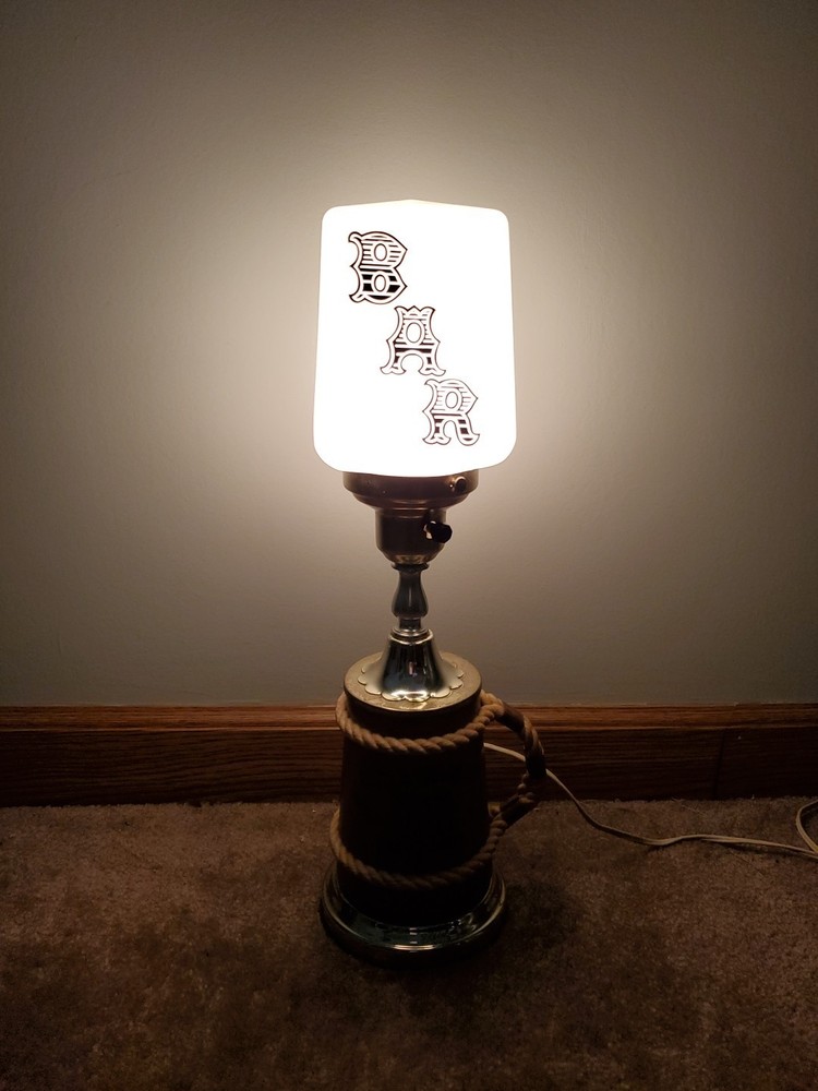 Custom Made Bar Lamp For Dad Man Cave Decor