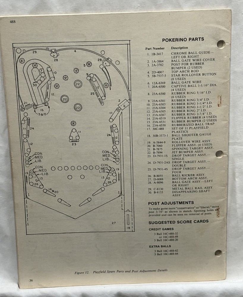ORIGINAL-WILLIAMS-POKERINO-INSTALLATION & GAME OPERATIONS MANUAL