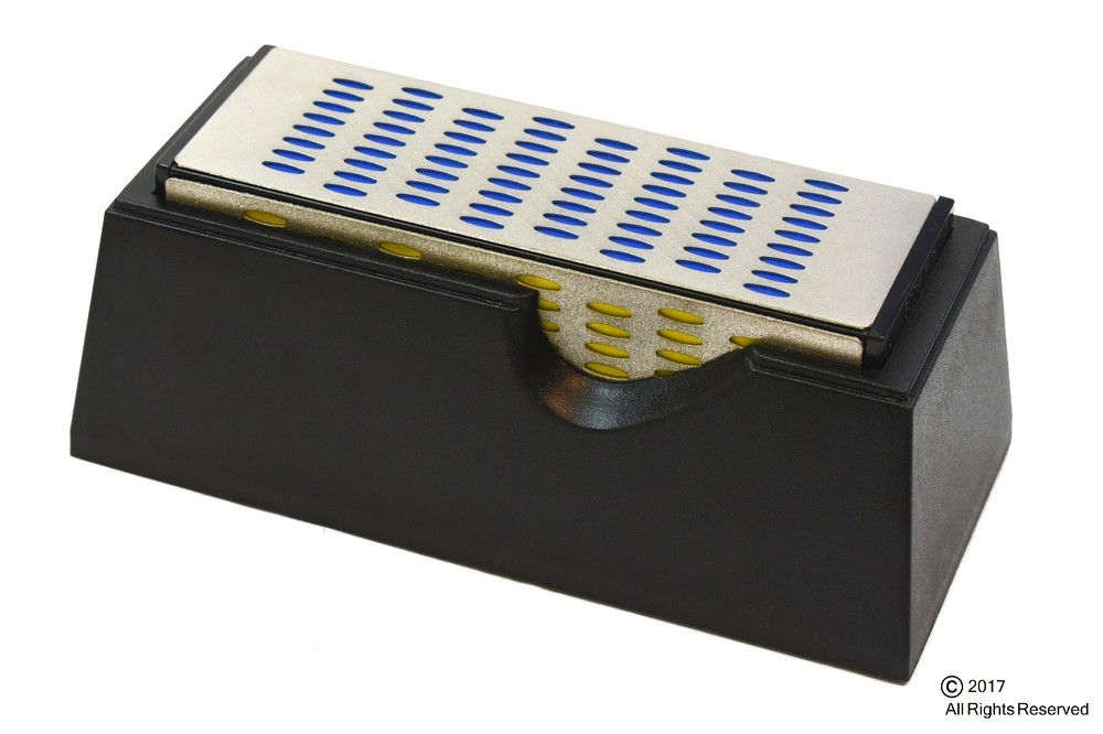 4 Sided Sharpening Stone Diamond Hone Block Kitchen Knife Sharpener Whetstone