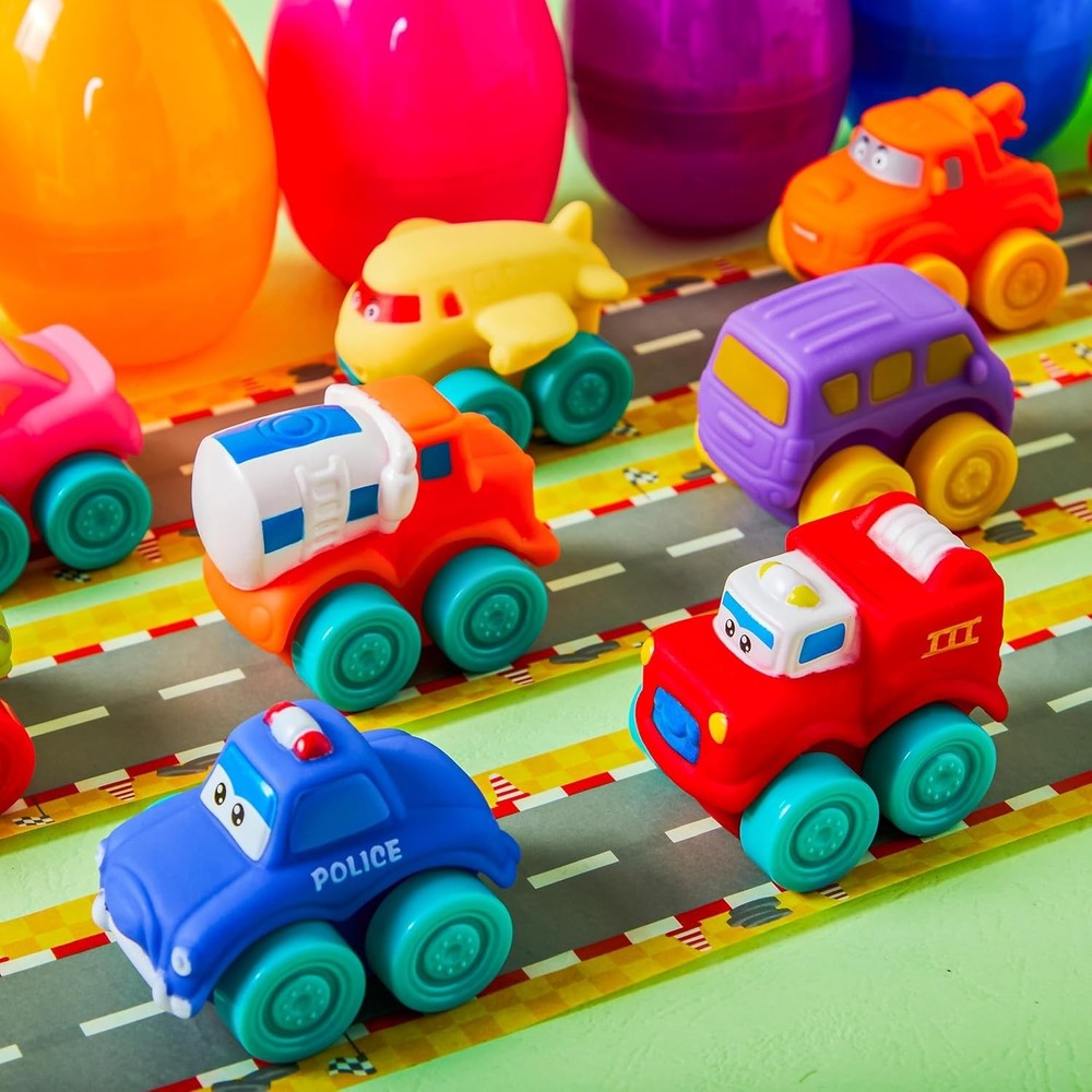 Easter Egg Hunt Prizes - Rubber Car Filled Eggs
