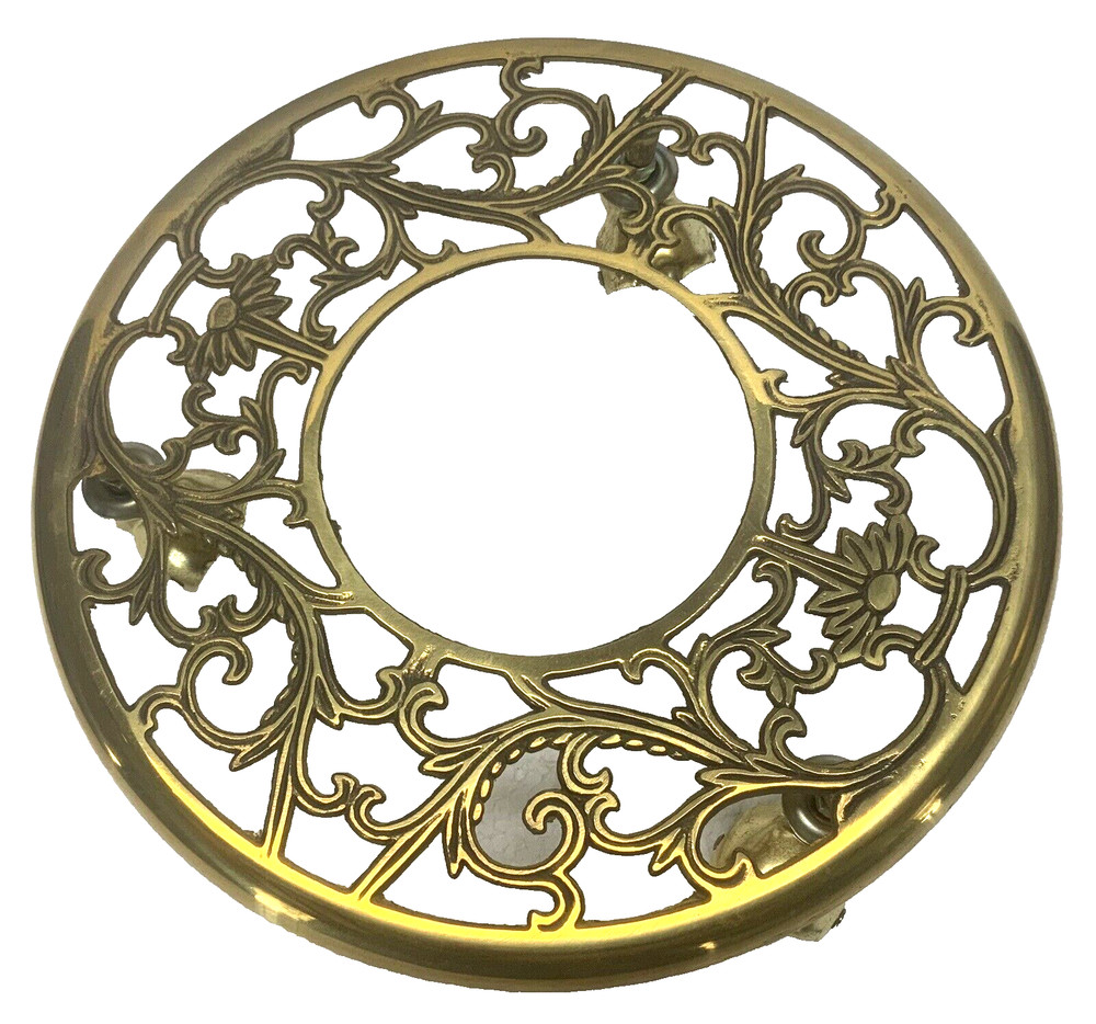 Rolling Brass Perforated Trivet