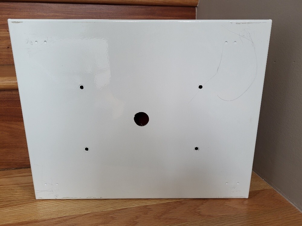 Kenall Exit Light Metal Box Wired "Correctional" White w/ Red Letters Untested