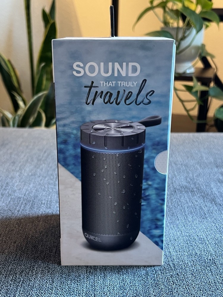 Quikcell OnBeat 360 Splash Proof Portable Wireless Speaker - Gray