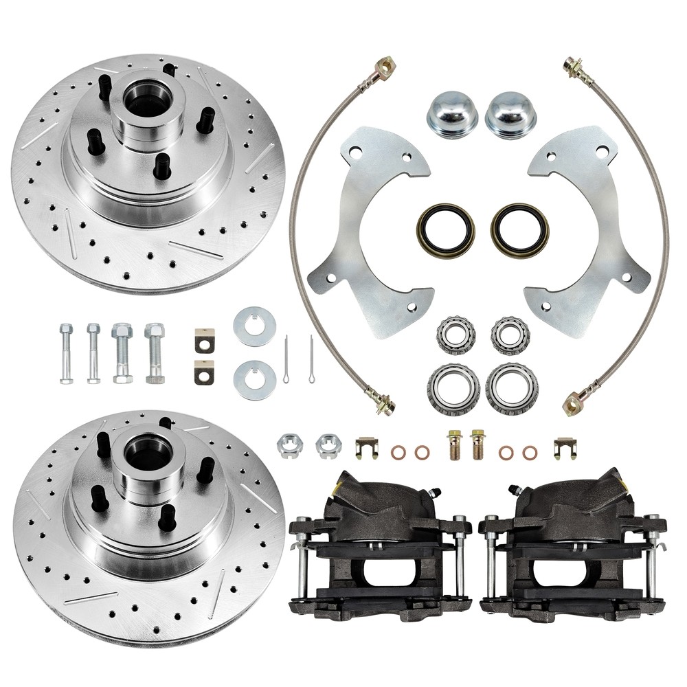 For 57-64 Ford full size front disc brake conversion calipers black