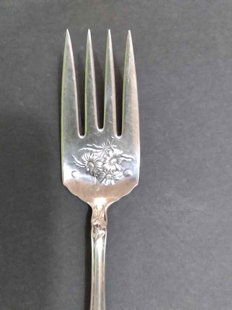 Beautiful Oneida Silverplate Cold Meat Fork Floral