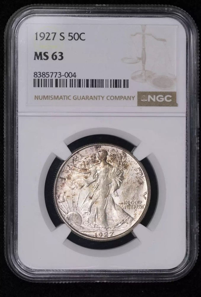 1927 S Half Dollars Liberty Walking NGC MS-63