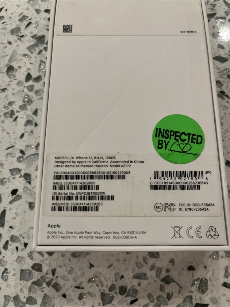 Apple iPhone 12 Box Only Sticker