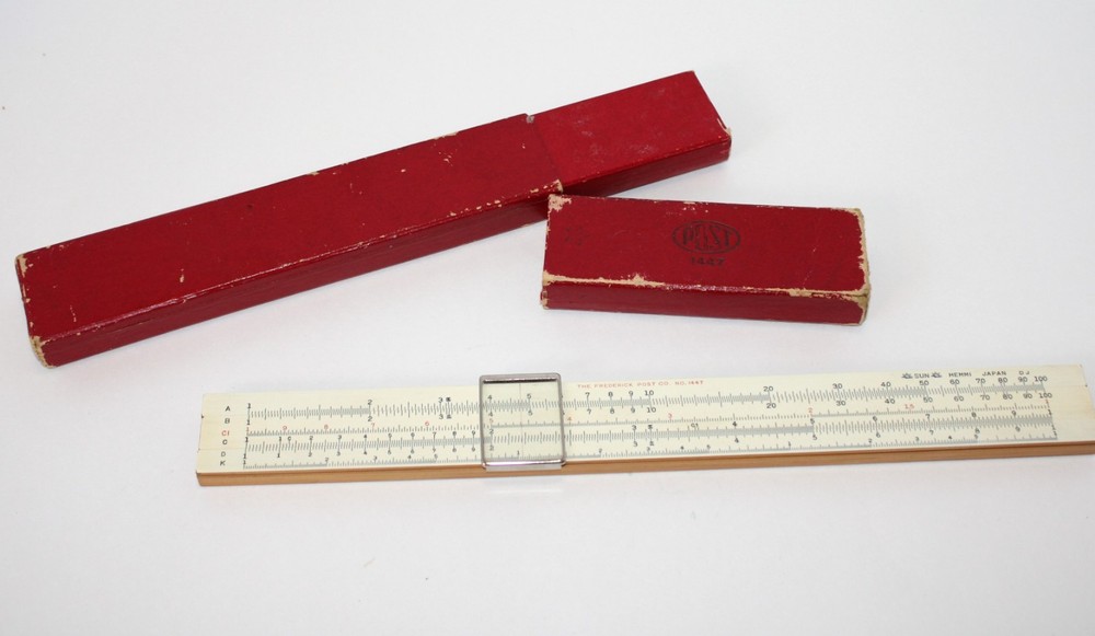 Frederick Post 1447 Slide Rule W/ Original Box