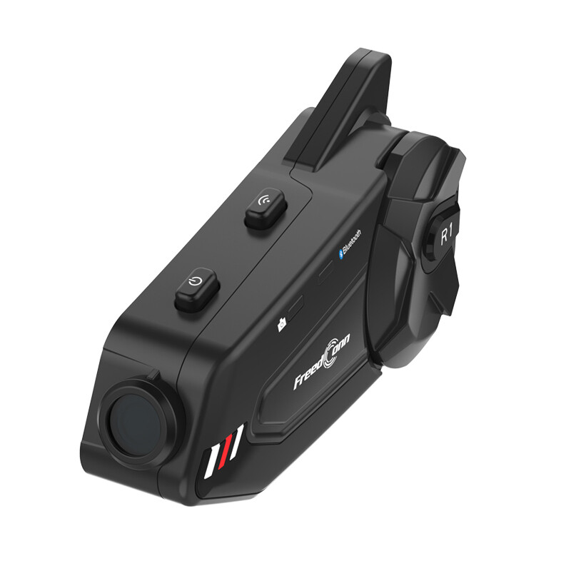 Bluetooth Motorcycle Intercom Headset Communication Camera Helmet Kit R1 Plus