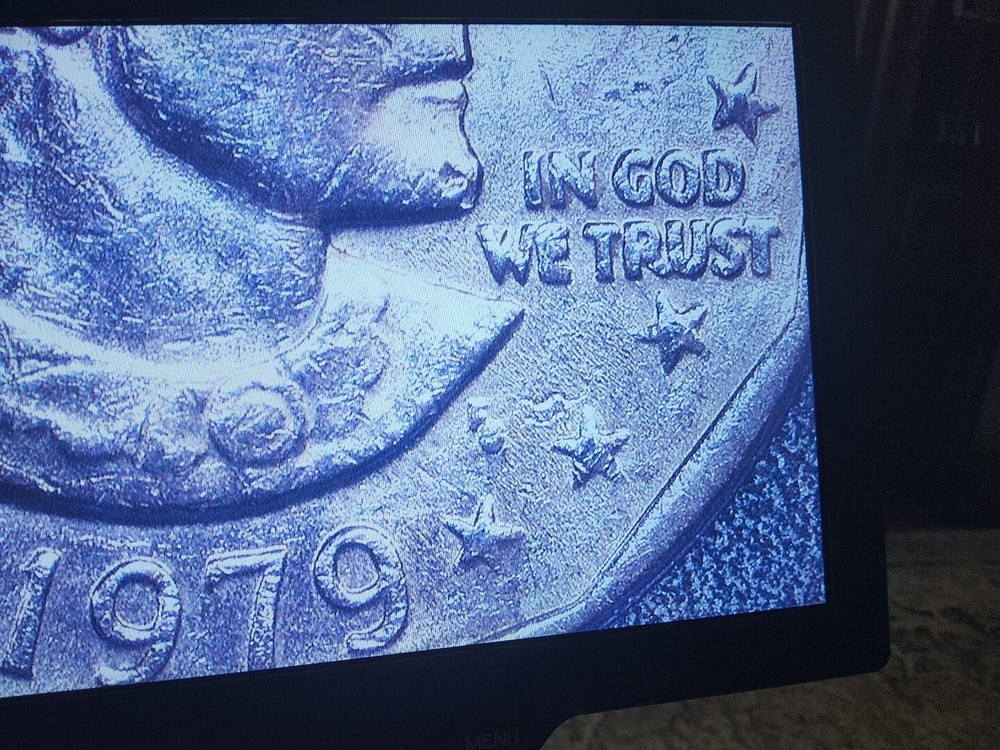 1979 D Susan B Anthony Dollar RARE Error Filled D Dot FG