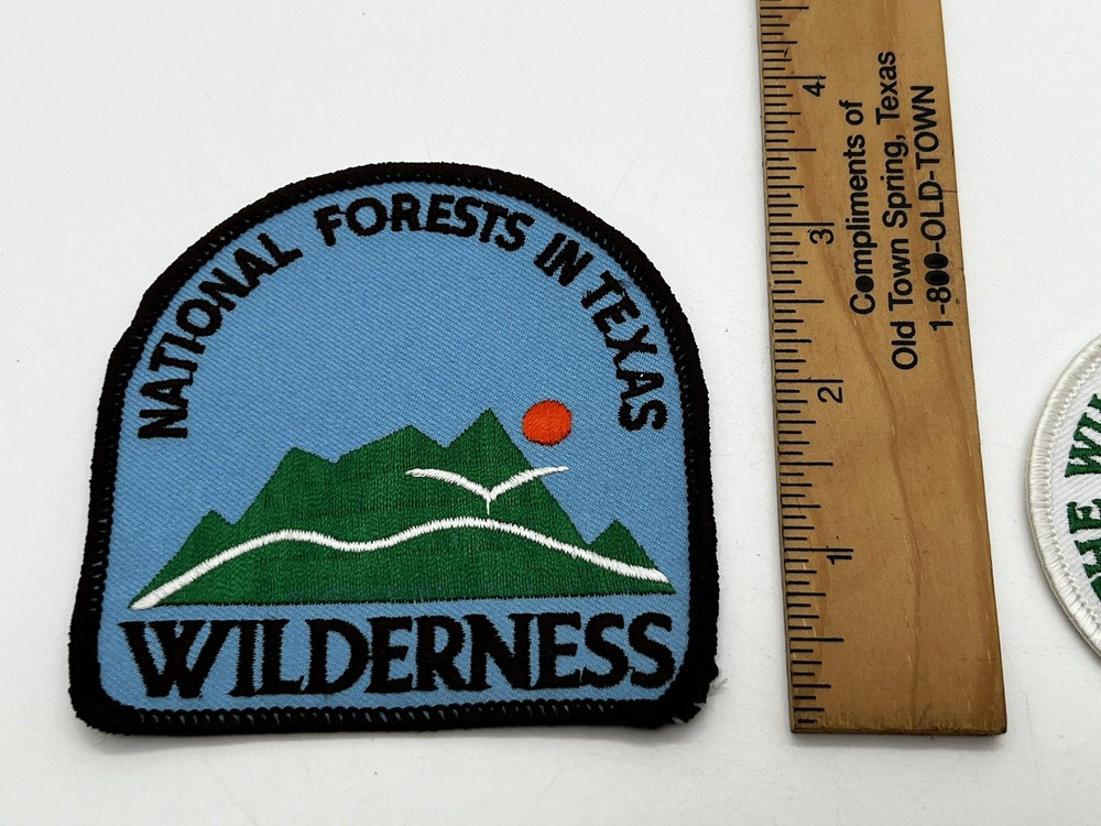 2x Patch - National Forests In Texas WILDERNESS - Forest Service Shoulder Patch