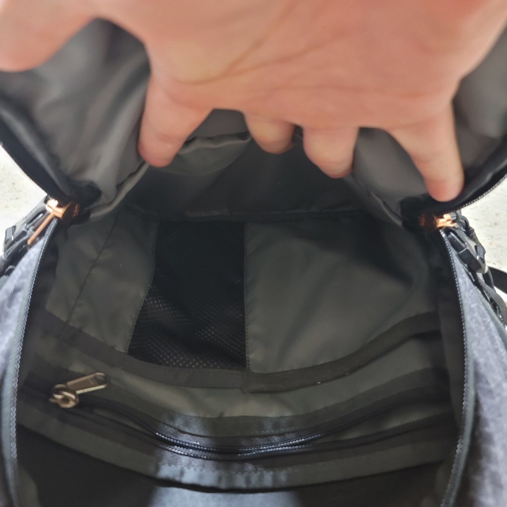 North Face Grey Black Recon Diamond Pattern Backpack