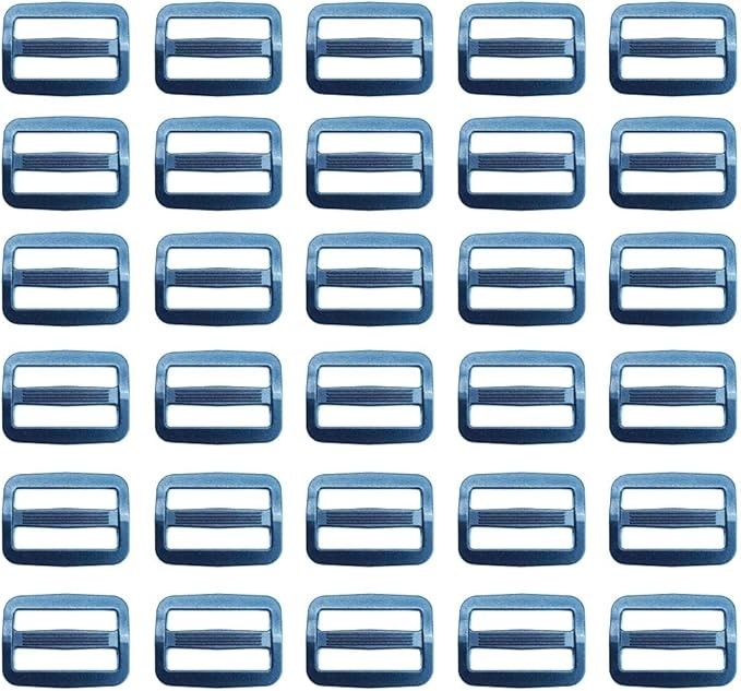 200Pcs 1 Inch Plastic Tri-Glide Slides Buckles,Adjustable Webbing Strap Triglide