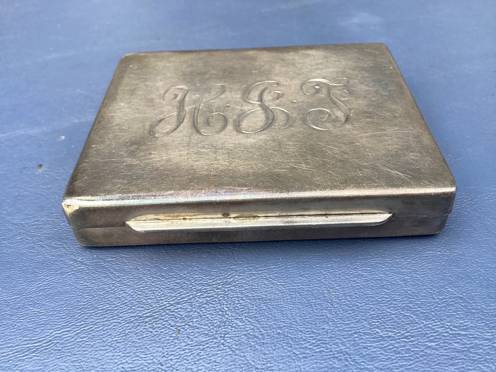 STERLING SILVER CIGARETTE CASE WITH MONOGRAM