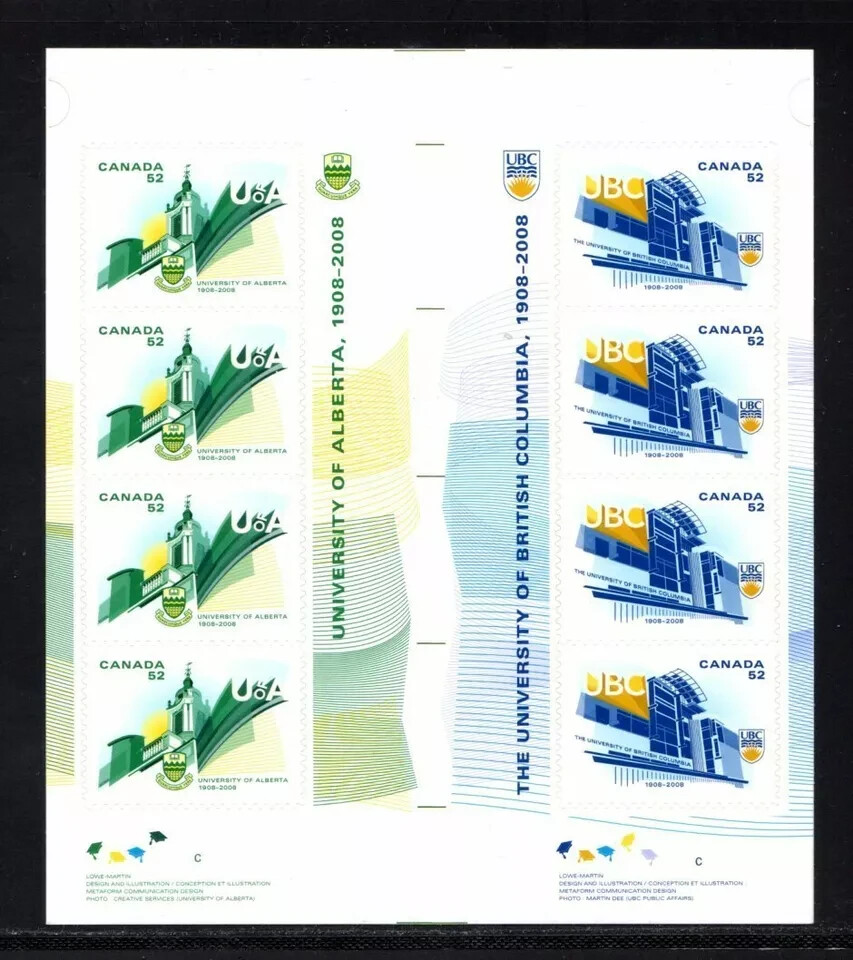 CANADA - BOOKLET  BK370 and BK371 - GUTTER PANE - 2008