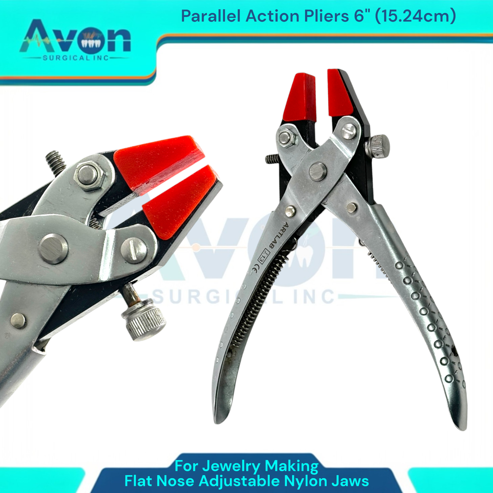 Parallel Action Pliers with Adjustable Nylon Jaws + Smooth Chain Nose (2PK)