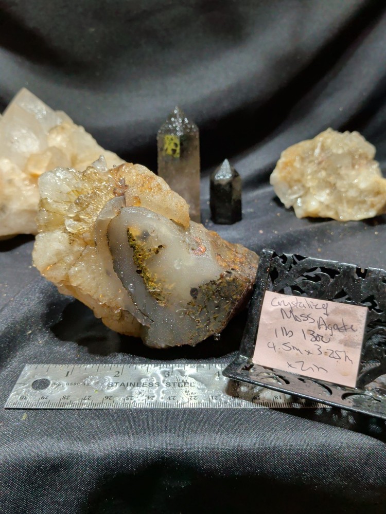 Moss Agate Crystalized Specimen Unpolished (1lb 13oz)
