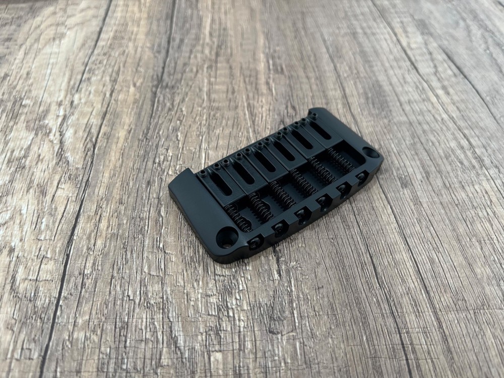 Brass Hardtail Hard Tail Fixed Guitar Bridge 2-1/8" '' (54mm) Black